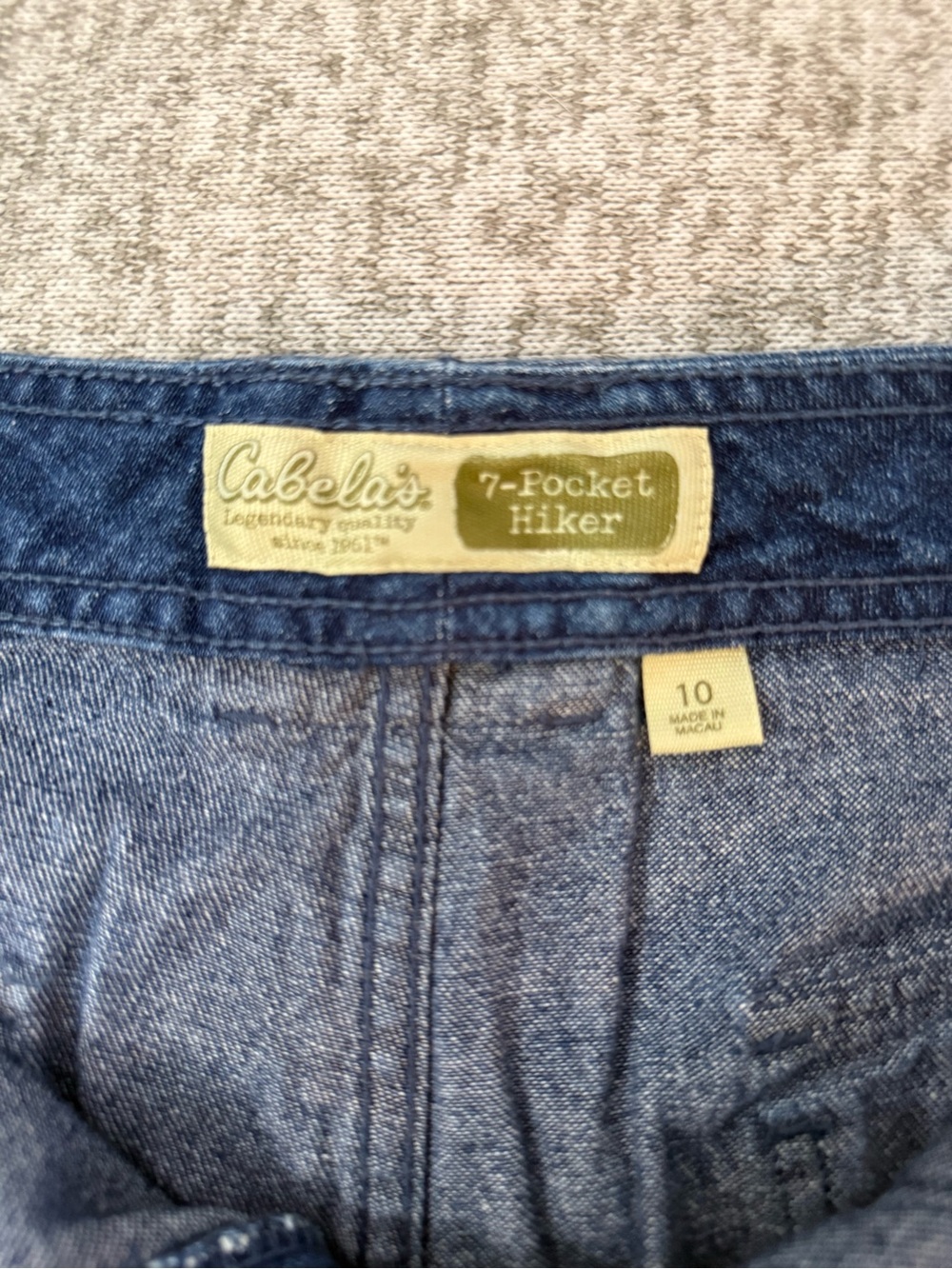 Cabela's Dark Blue Denim Cargo Shorts - Picture 5 of 6
